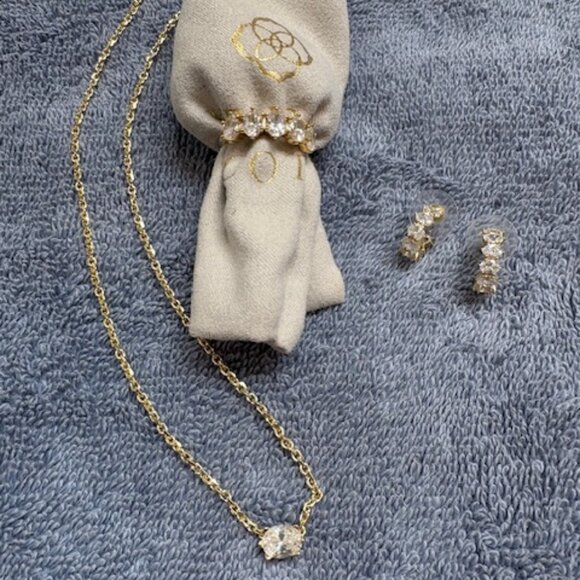 Kendra Scott Crystal Necklace, Earrings,  & Ring Set - Picture 1 of 10